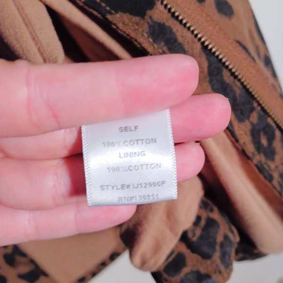 Leopard Print Plus Anorak Style Jacket NWOT - Picture 4 of 7